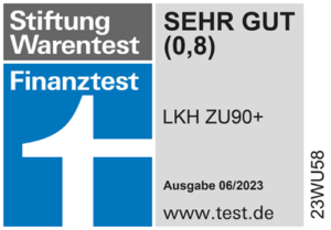LKH ZU90+ ausgezeichnet durch Stiftung Warentest Finanztest 06/2023